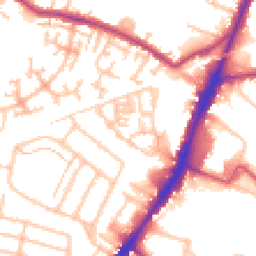 Daytime road noise heatmap for TW13 4DR
