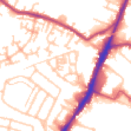 Daytime road noise heatmap for TW13 4DU