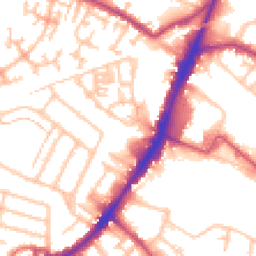 Daytime road noise heatmap for TW13 4DZ