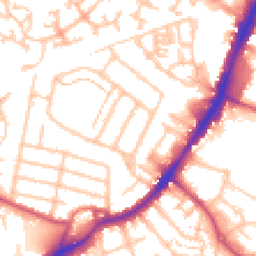 Daytime road noise heatmap for TW13 4ED