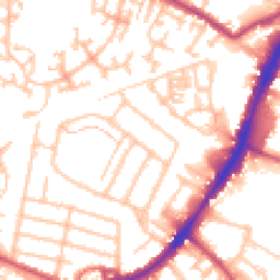 Daytime road noise heatmap for TW13 4EW