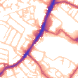 Daytime road noise heatmap for TW13 4EZ
