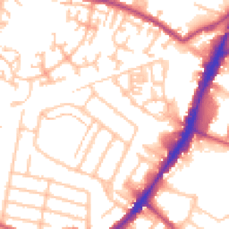 Daytime road noise heatmap for TW13 4JR