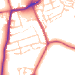 Daytime road noise heatmap for TW13 4PY