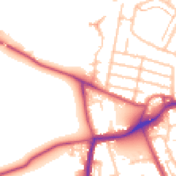 Daytime road noise heatmap for TW13 4SJ