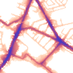 Daytime road noise heatmap for TW13 5AN
