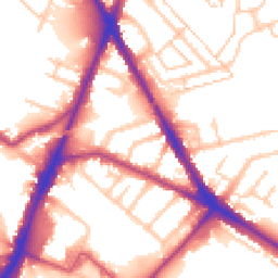 Daytime road noise heatmap for TW13 5AS
