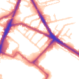 Daytime road noise heatmap for TW13 5AZ