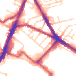 Daytime road noise heatmap for TW13 5BB