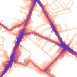 Daytime road noise heatmap for TW13 5DA