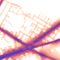 Daytime road noise heatmap for TW13 5PG