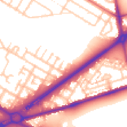 Daytime road noise heatmap for TW13 5QX