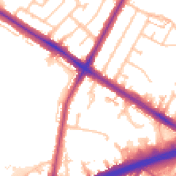 Daytime road noise heatmap for TW13 6AB