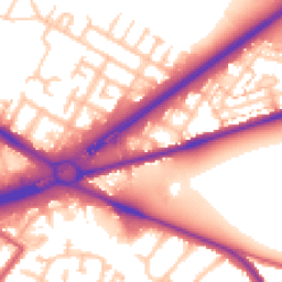 Daytime road noise heatmap for TW13 6HU