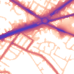 Daytime road noise heatmap for TW13 6LQ