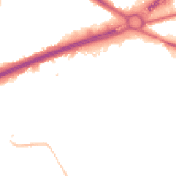 Night-time road noise heatmap for TW13 6NP