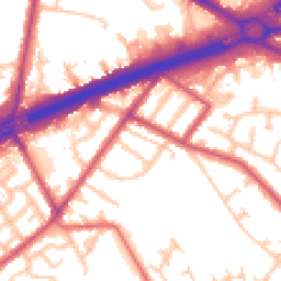 Daytime road noise heatmap for TW13 6PG