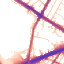 Daytime road noise heatmap for TW13 6PX