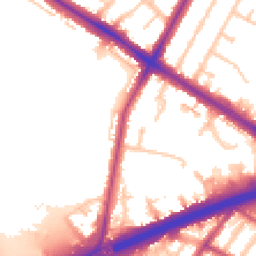 Daytime road noise heatmap for TW13 6QB