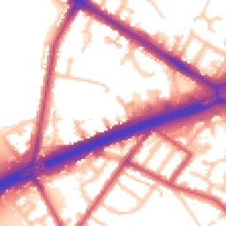 Daytime road noise heatmap for TW13 6QT