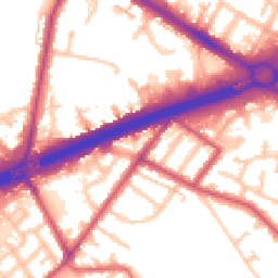 Daytime road noise heatmap for TW13 6QU