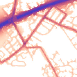 Daytime road noise heatmap for TW13 6TG