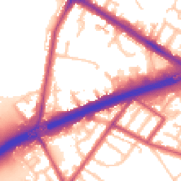 Daytime road noise heatmap for TW13 6YA
