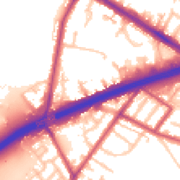 Daytime road noise heatmap for TW13 6YB