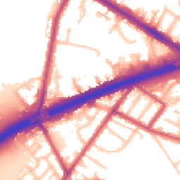 Daytime road noise heatmap for TW13 6YG