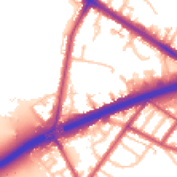 Daytime road noise heatmap for TW13 6YQ