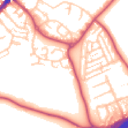 Daytime road noise heatmap for TW13 7DJ