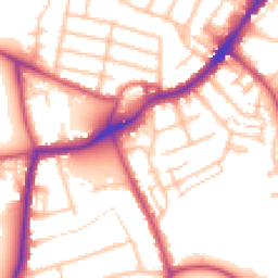 Daytime road noise heatmap for TW13 7ED