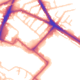 Daytime road noise heatmap for TW13 7EG