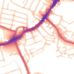 Daytime road noise heatmap for TW13 7JS