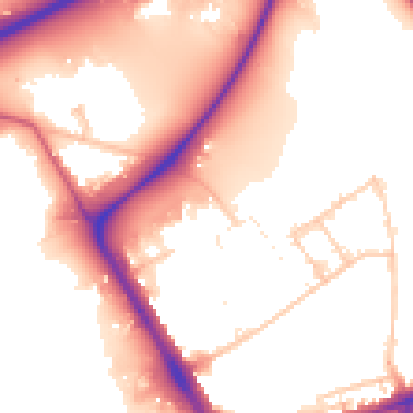 Daytime road noise heatmap for TW14 0AR