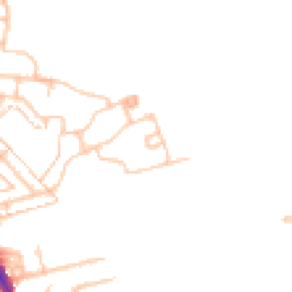 Daytime road noise heatmap for TW14 0DU