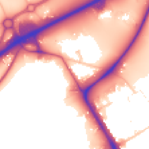 Daytime road noise heatmap for TW14 0NB