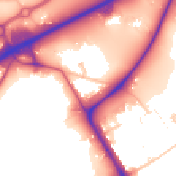 Daytime road noise heatmap for TW14 0ND
