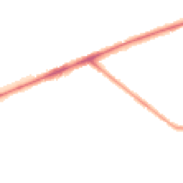 Night-time road noise heatmap for TW14 8AA