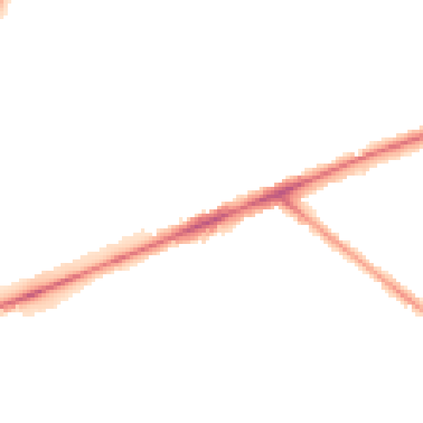 Night-time road noise heatmap for TW14 8BT