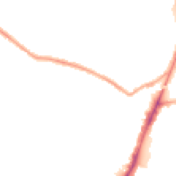 Night-time road noise heatmap for TW14 9ND