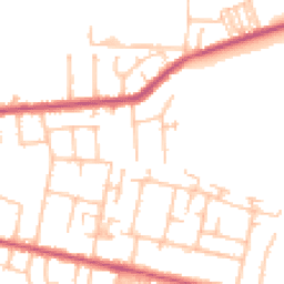 Daytime road noise heatmap for TW15 1AL