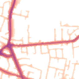 Daytime road noise heatmap for TW15 1BT