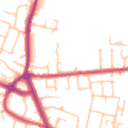 Daytime road noise heatmap for TW15 1BU