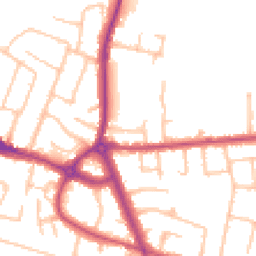 Daytime road noise heatmap for TW15 1DD