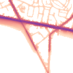 Daytime road noise heatmap for TW15 1DE