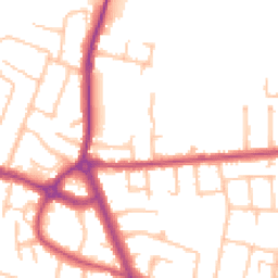 Daytime road noise heatmap for TW15 1DF