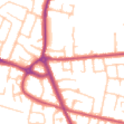 Daytime road noise heatmap for TW15 1DH
