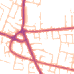 Daytime road noise heatmap for TW15 1DN