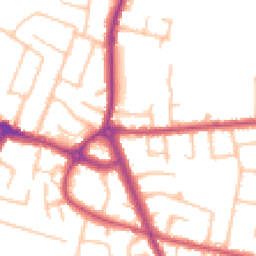 Daytime road noise heatmap for TW15 1DQ